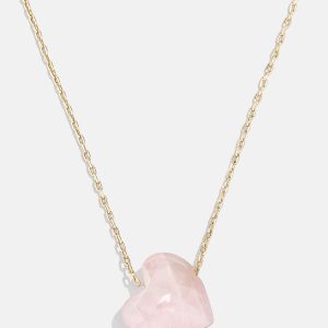 Juno Rose Quartz Necklace - Rose Quartz Stone