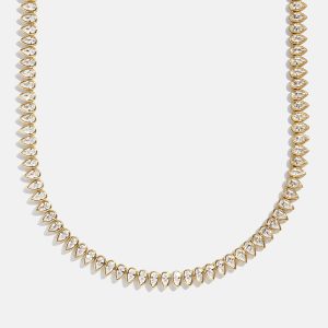 Julia 18K Gold Adjustable Tennis Necklace - Gold/Pav??