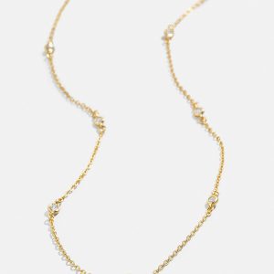 Yasmine 18K Gold Necklace - Gold/Pav??