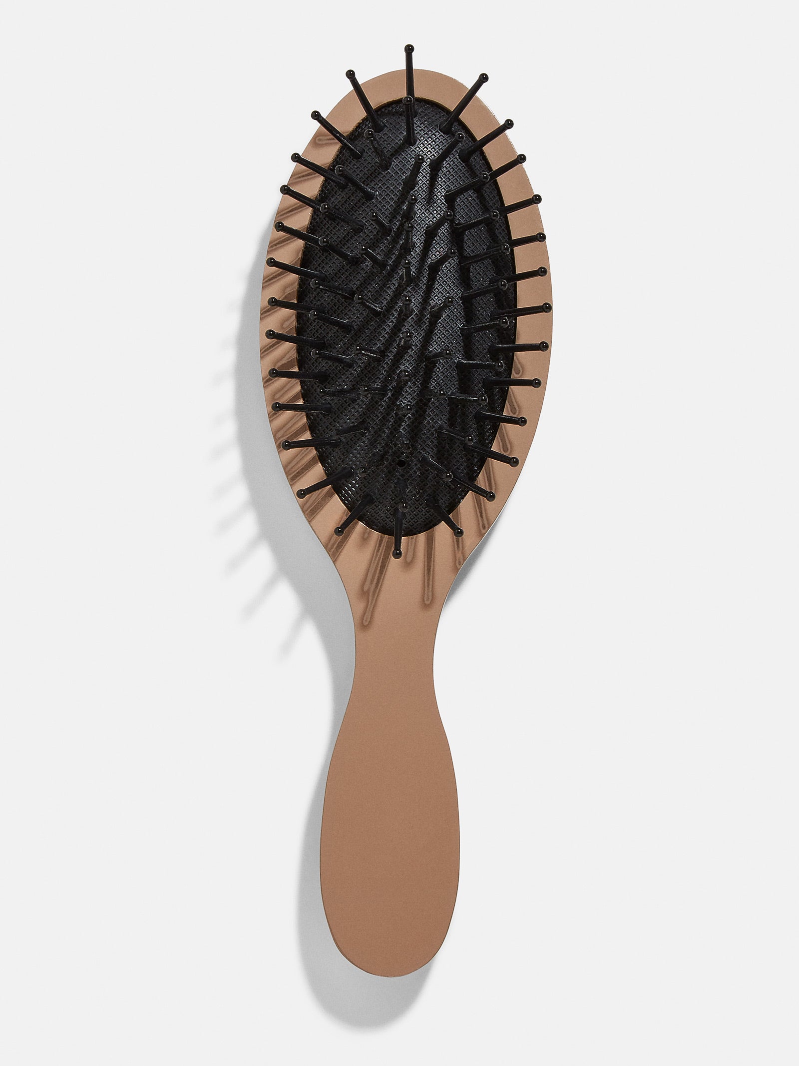 Mini Block Font Custom Hair Brush - Light Brown/Dark Brown - Image 3