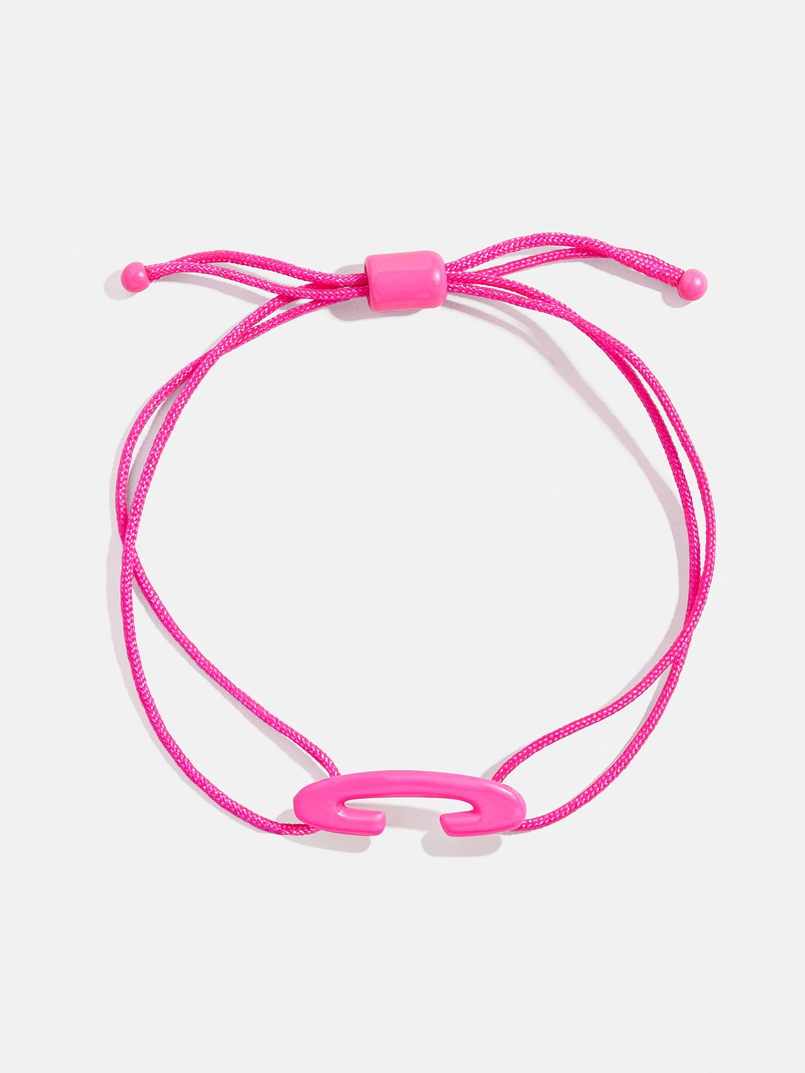 East West Initial Cord Bracelet - Hot Pink - Image 6