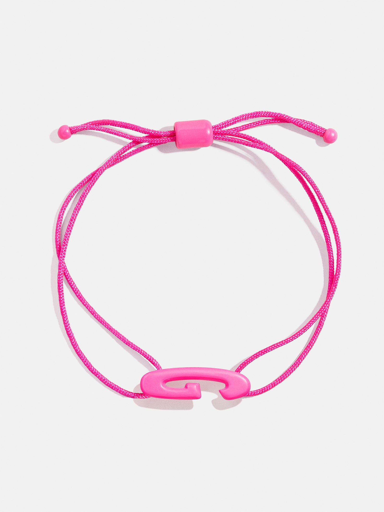 East West Initial Cord Bracelet - Hot Pink - Image 10