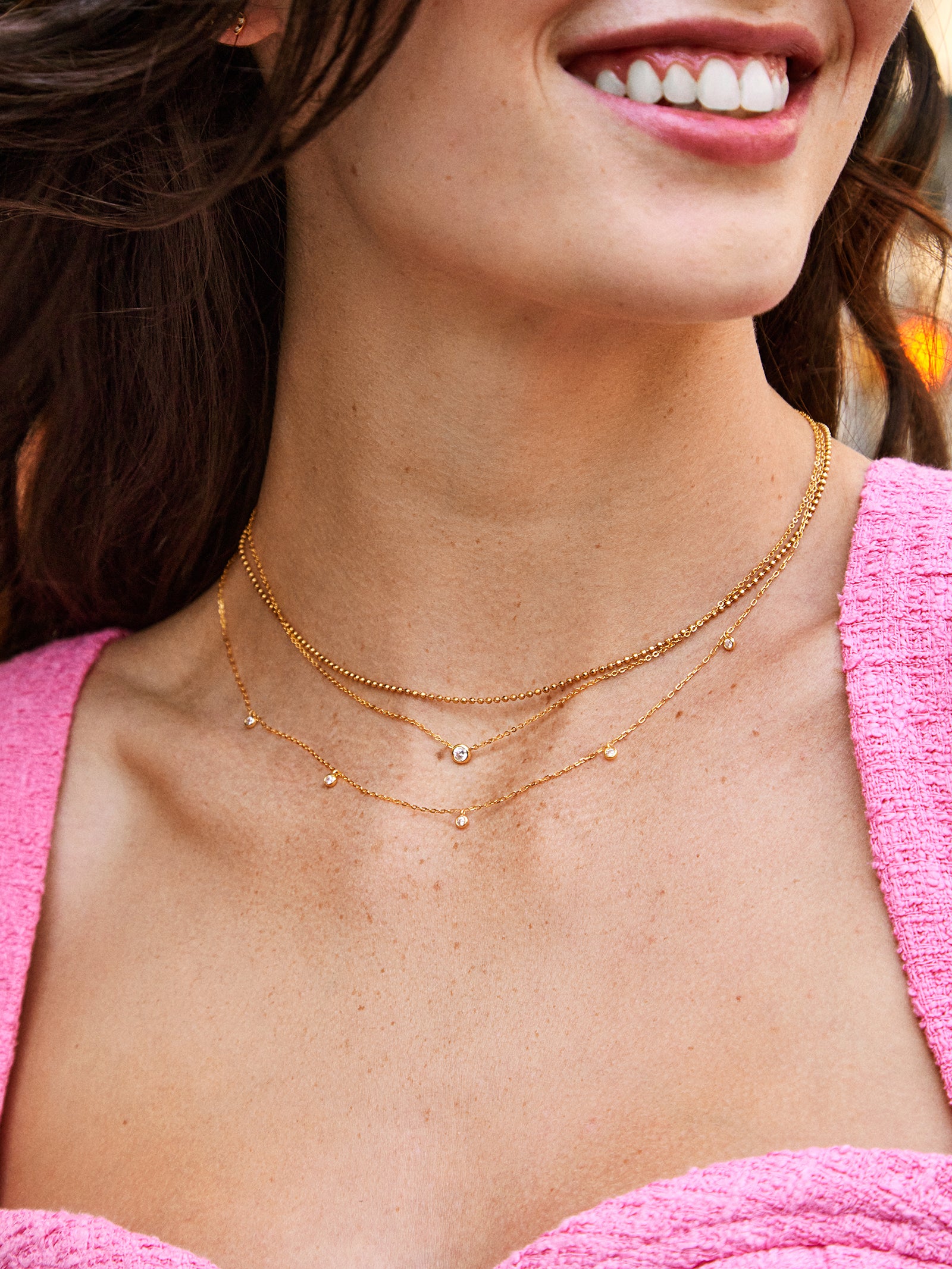 Clio 18K Gold Necklace - Gold/Pav?? - Image 2