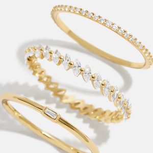 Molly 18K Gold Ring Set - Gold/Pav??