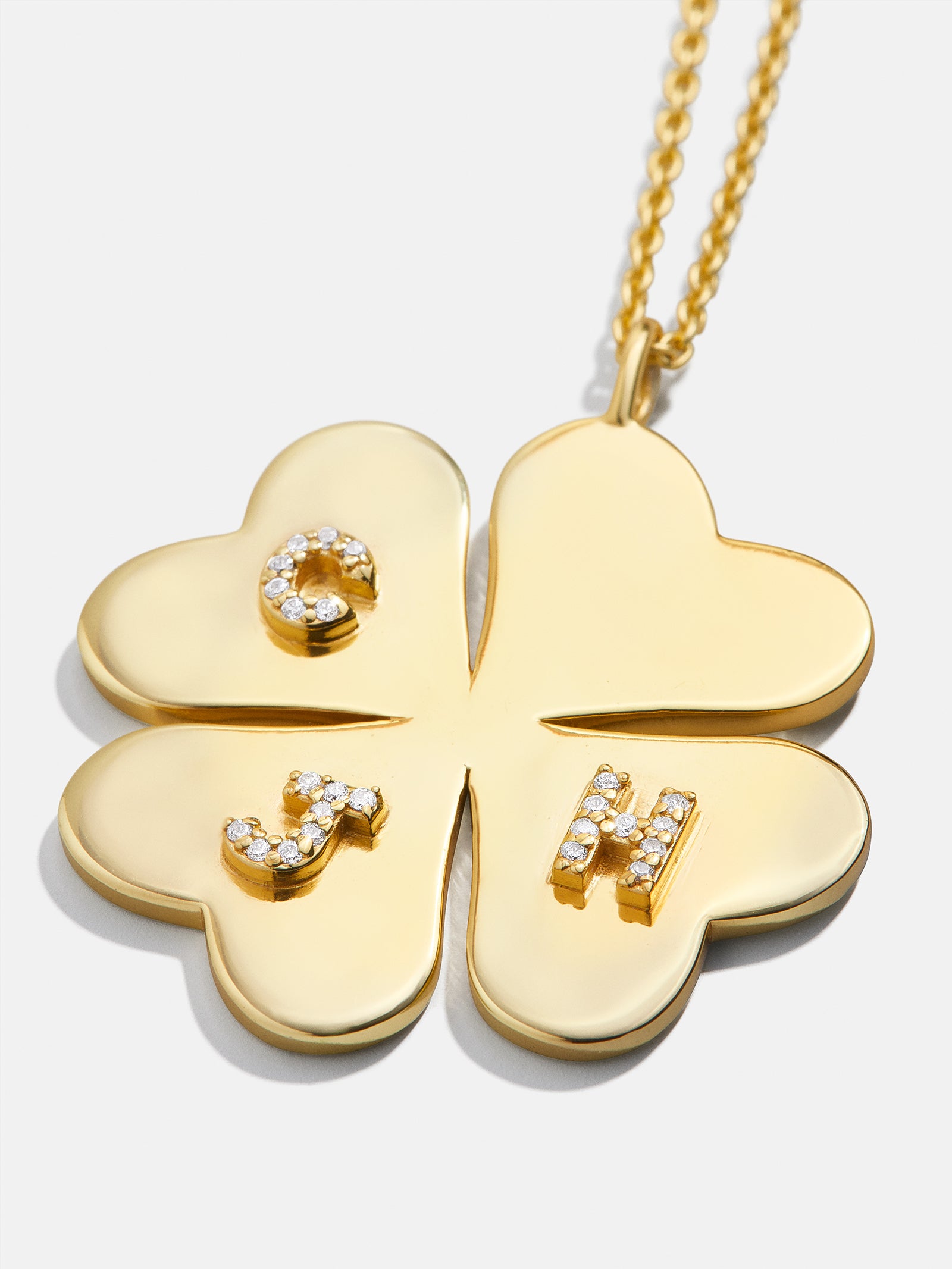 Clover 18K Gold Custom Pendant Necklace - 18K Gold - Image 4