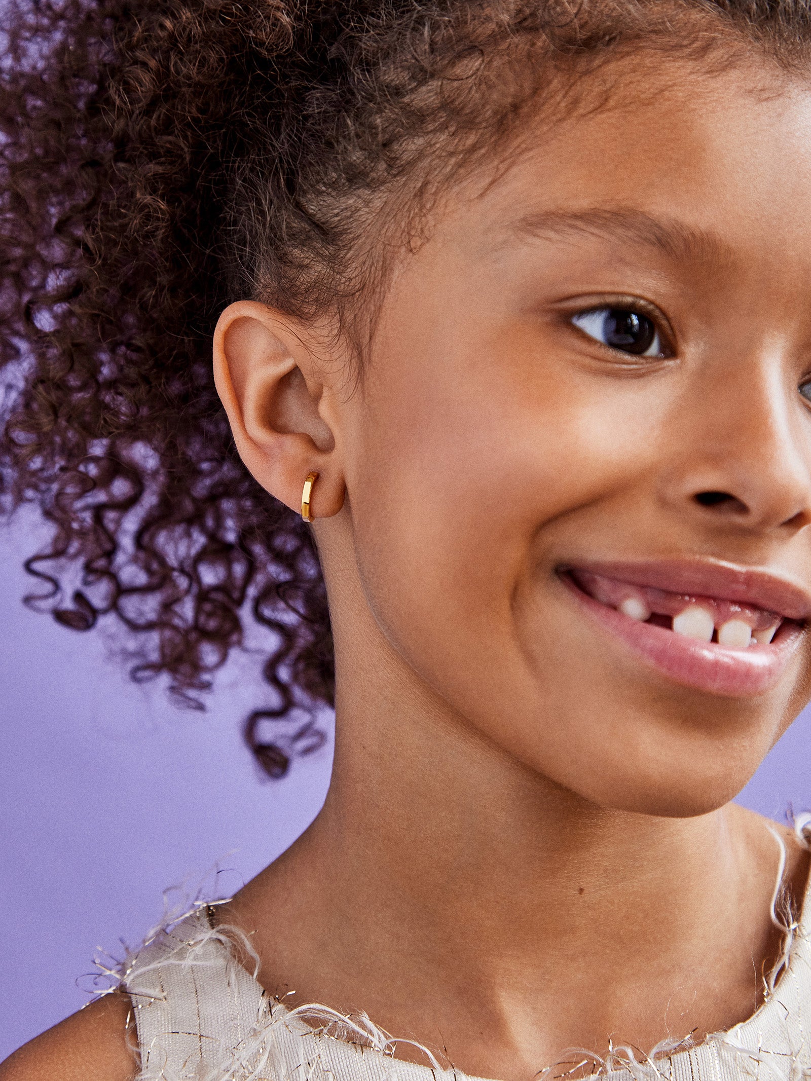 Tori 18K Gold Kids' Earrings - Gold - Image 2