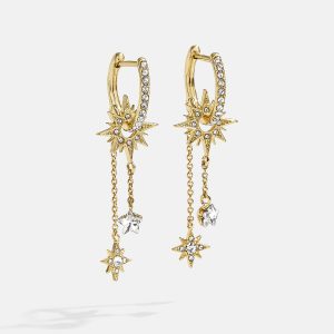 Galaxy Earrings - Gold/Pav??