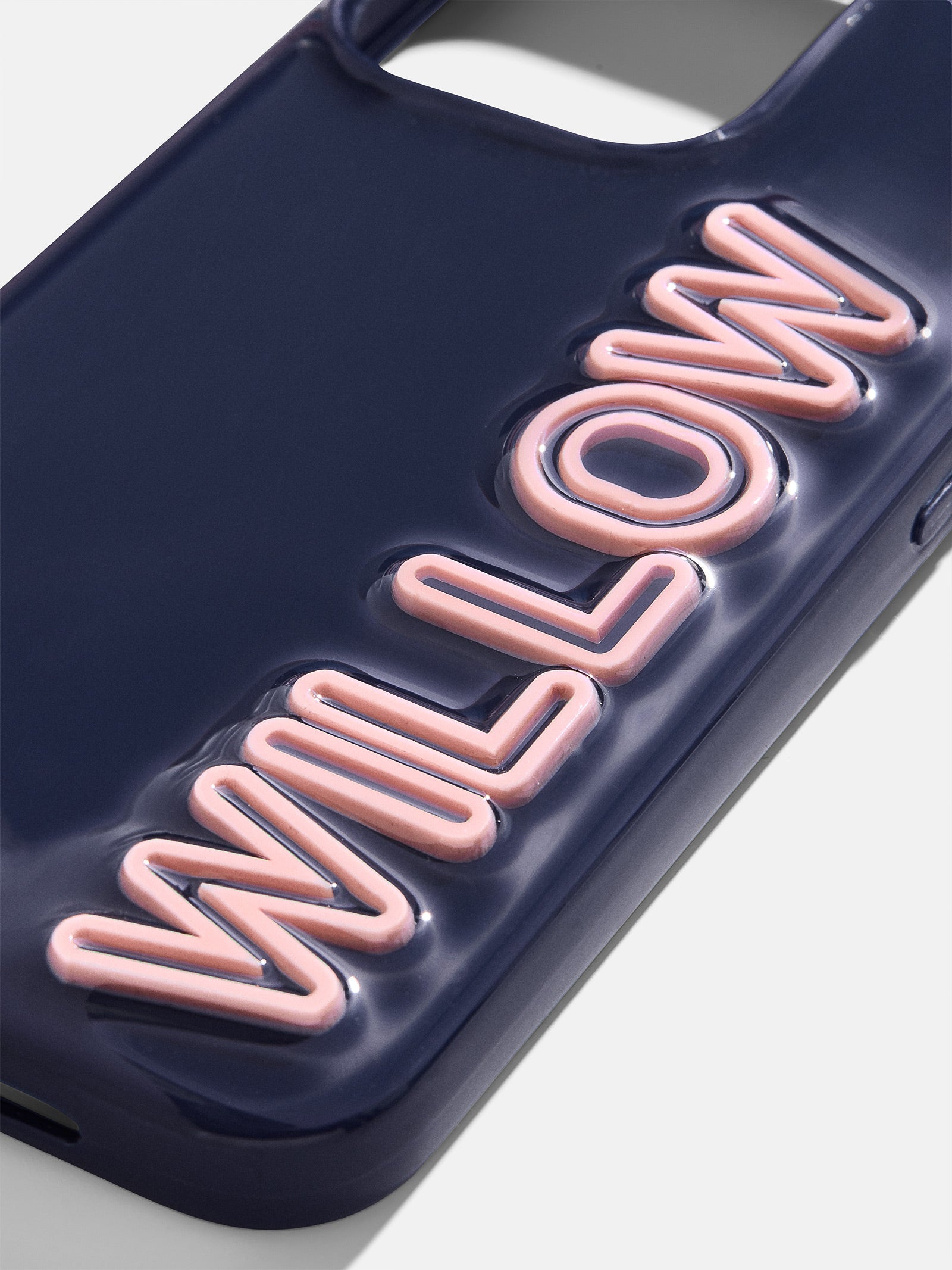 Fine Line Custom IPhone Case - Navy/Light Pink - Image 2