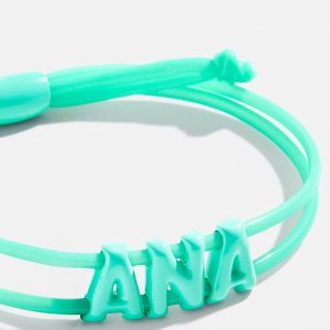 Say It All Custom Jelly Slider Bracelet - Turquoise