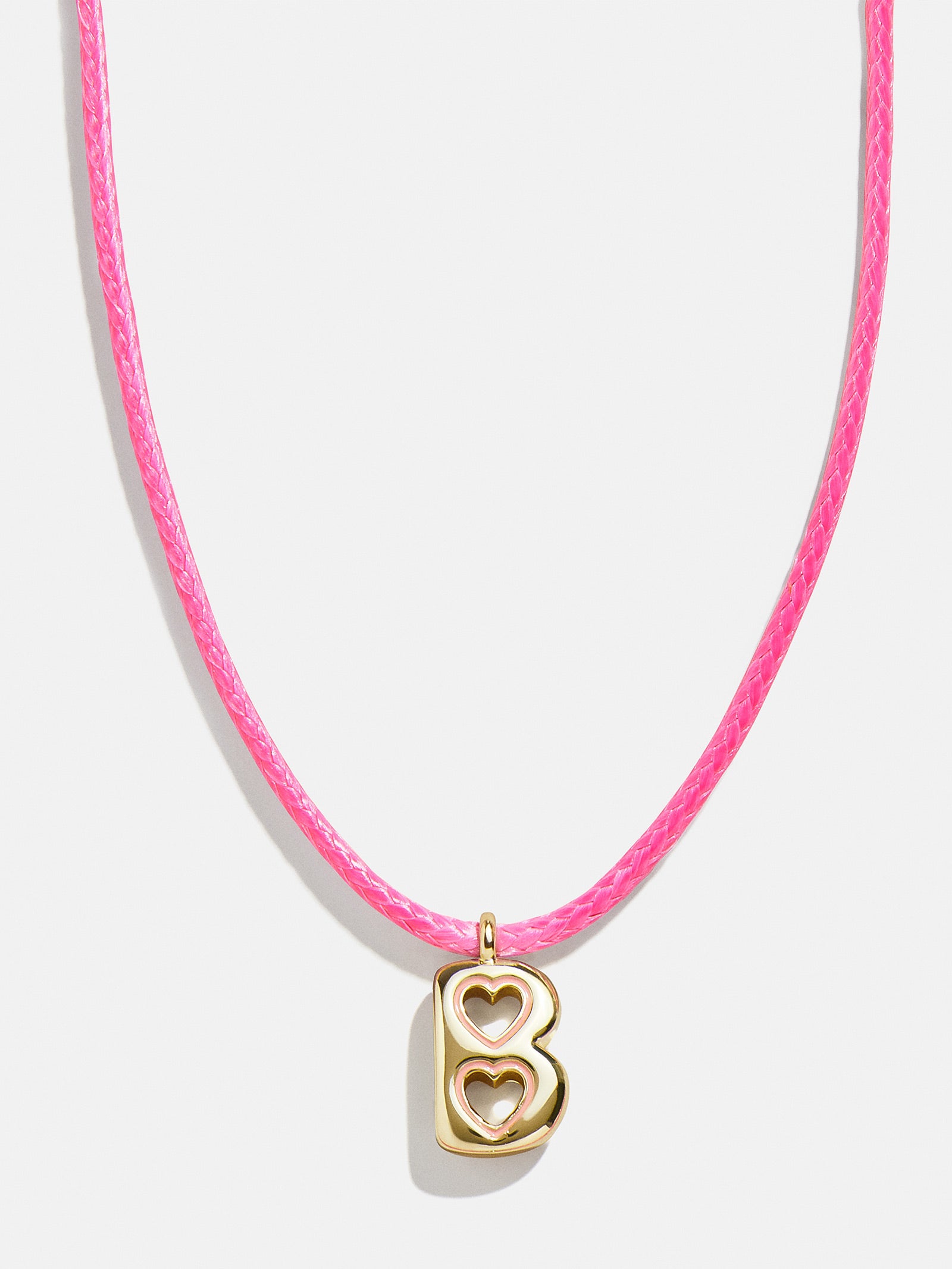 Pretty in Pink Kids Initial Necklace - Light Pink - Image 4
