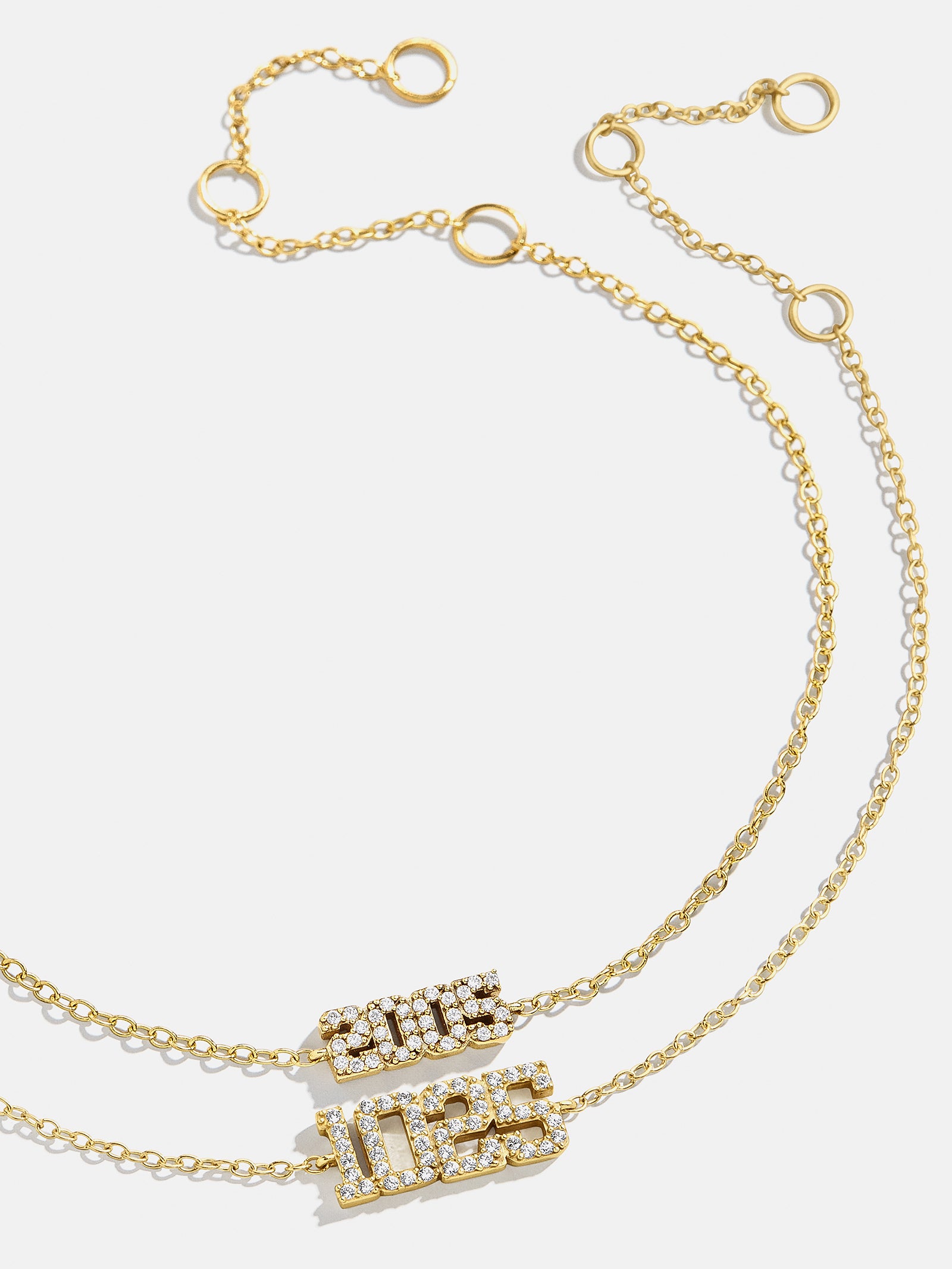 18K Gold Varsity Font Custom Number Bracelet - Varsity Font Numbers - Image 3