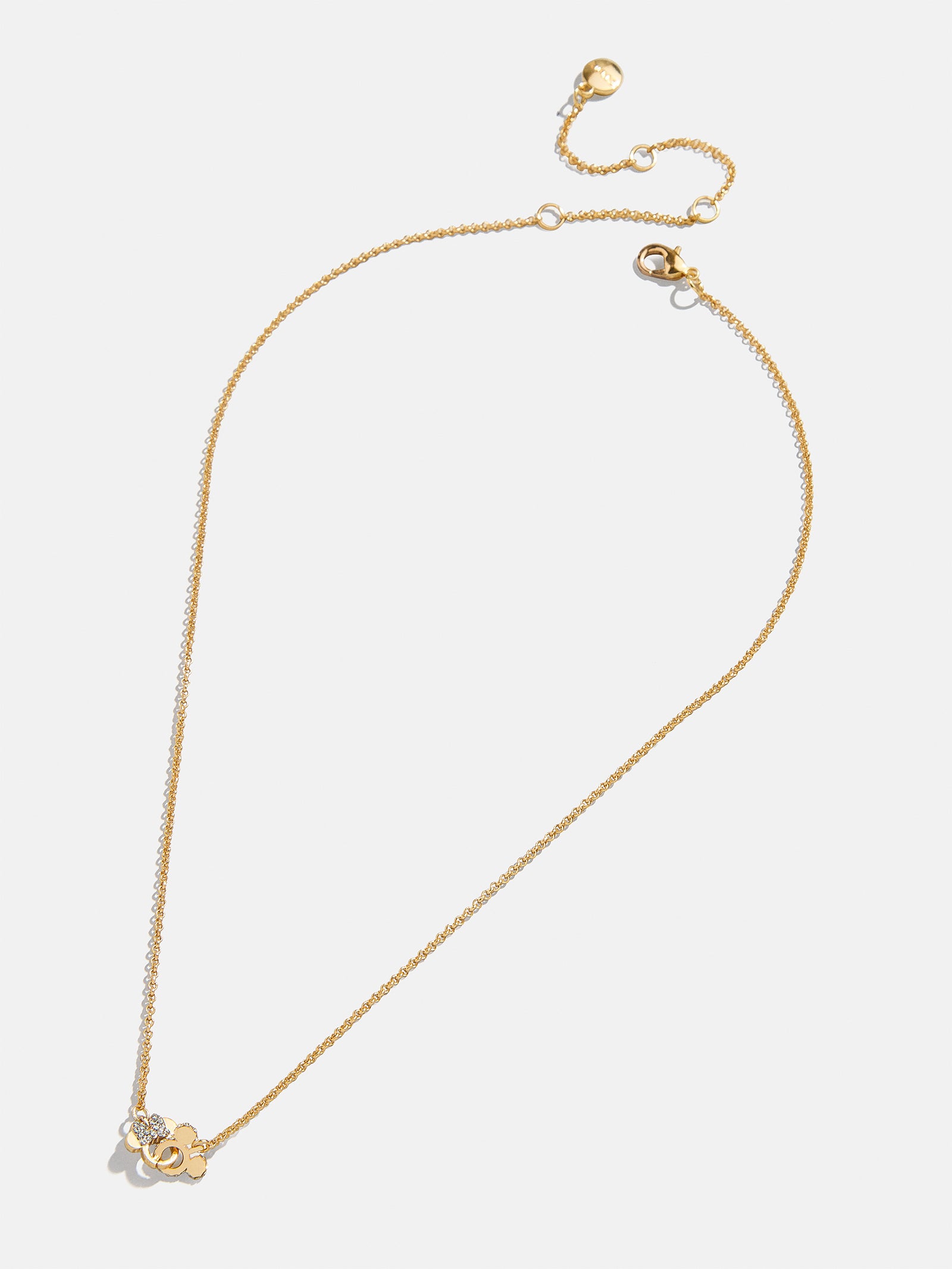 Mickey Mouse & Minnie Mouse Disney Better Half Necklace - Gold/Pavé - Image 3