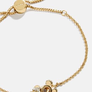 Mickey Mouse & Minnie Mouse Disney Better Half Bracelet - Gold/Pavé