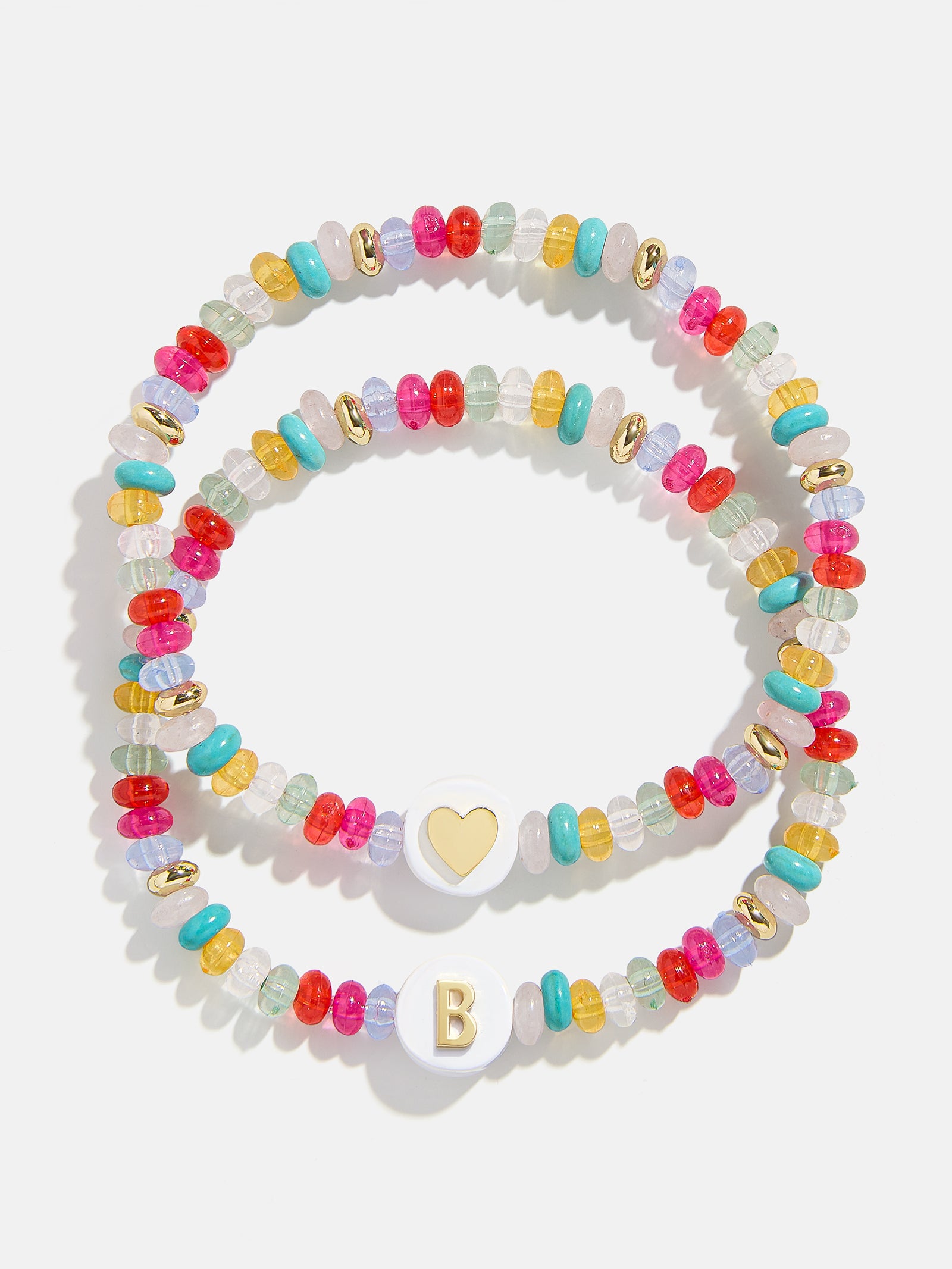 Kids' Initial & Heart Bracelet Set - Multi - Image 4