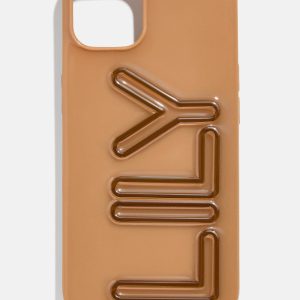 Fine Line Custom iPhone Case - Brown/Dark Brown