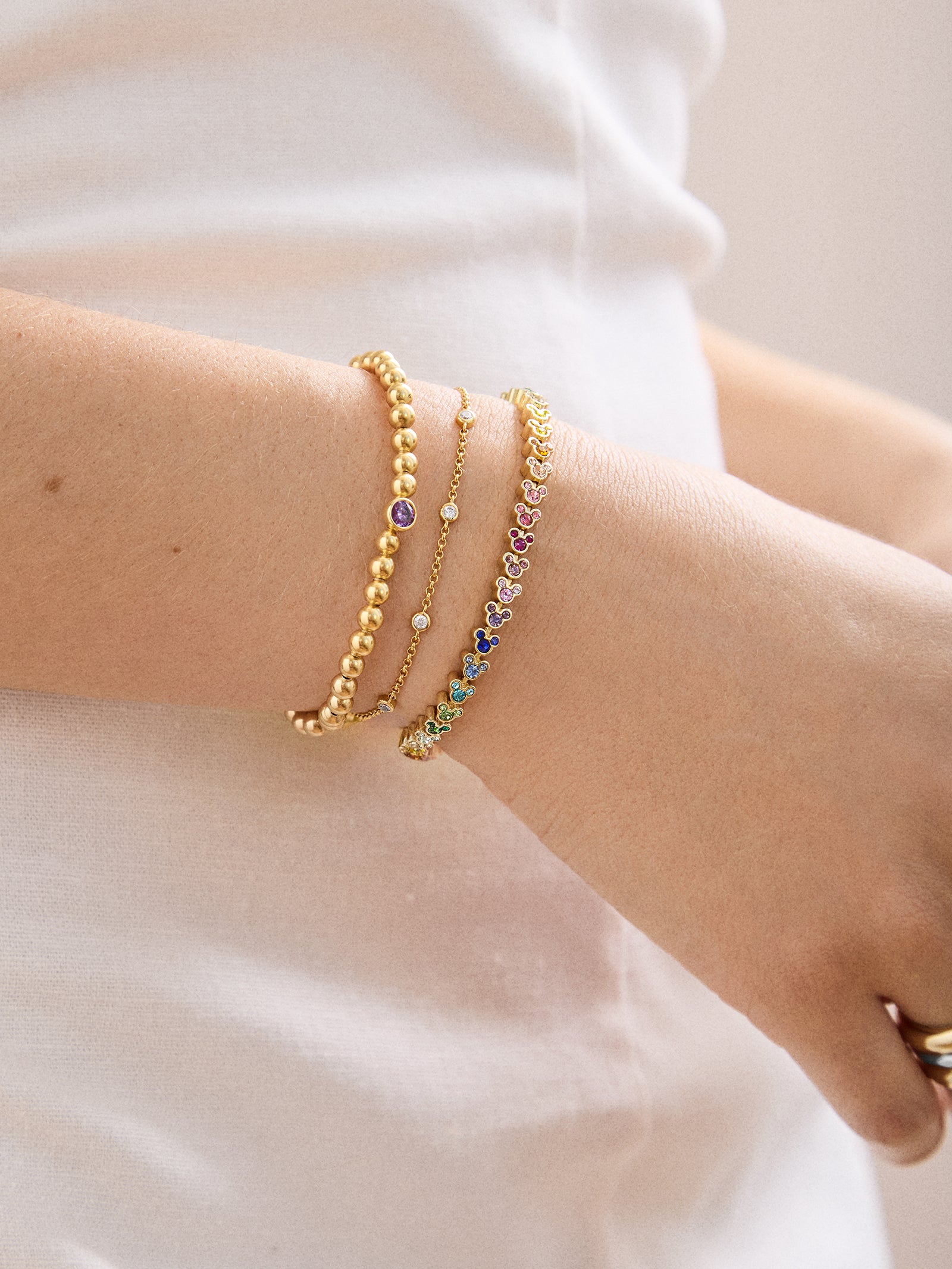 Mickey Mouse Disney Repeating Tennis Bracelet - Multi - Image 2