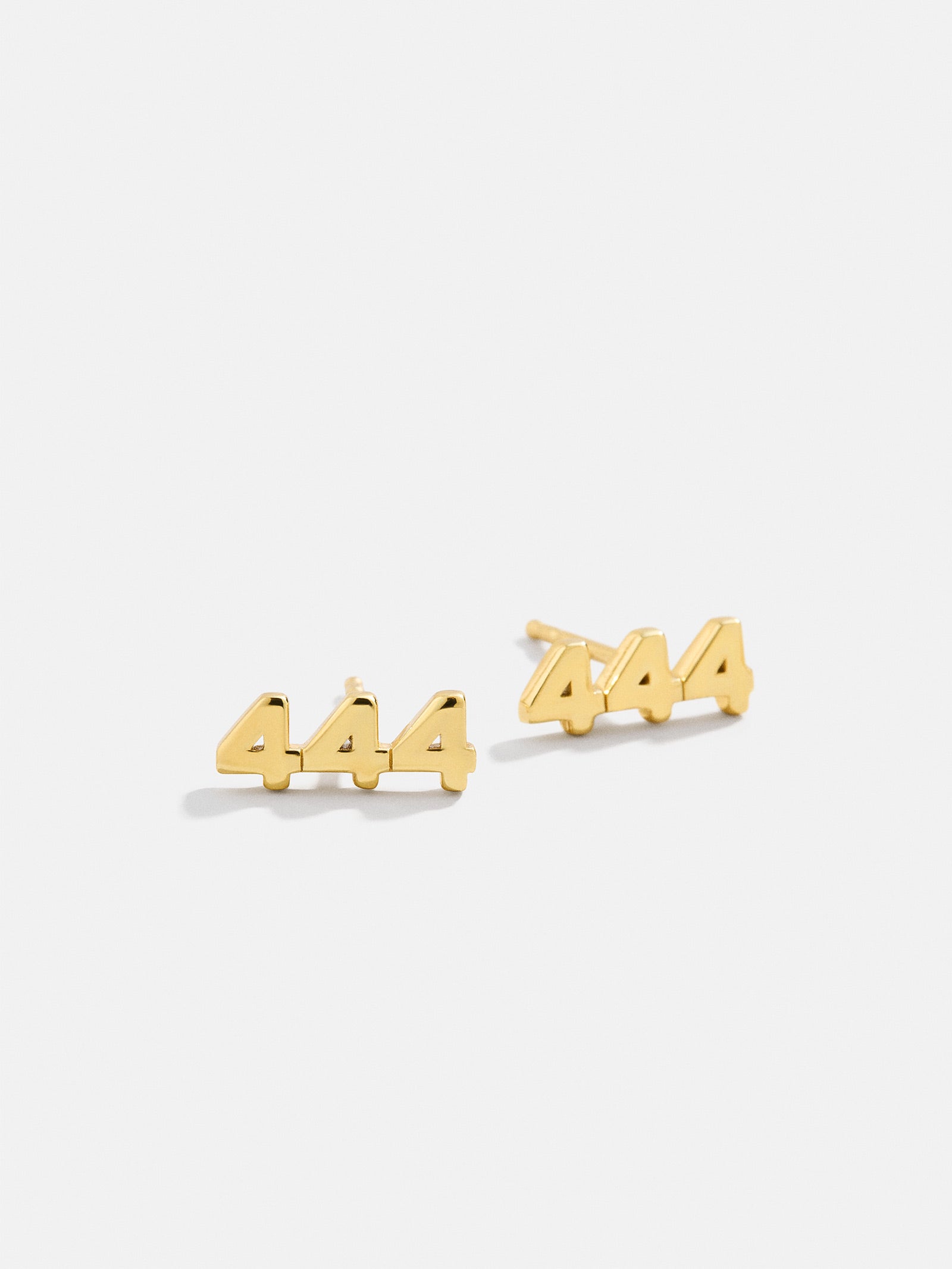 18K Gold Angel Number Earrings - Gold - Image 6