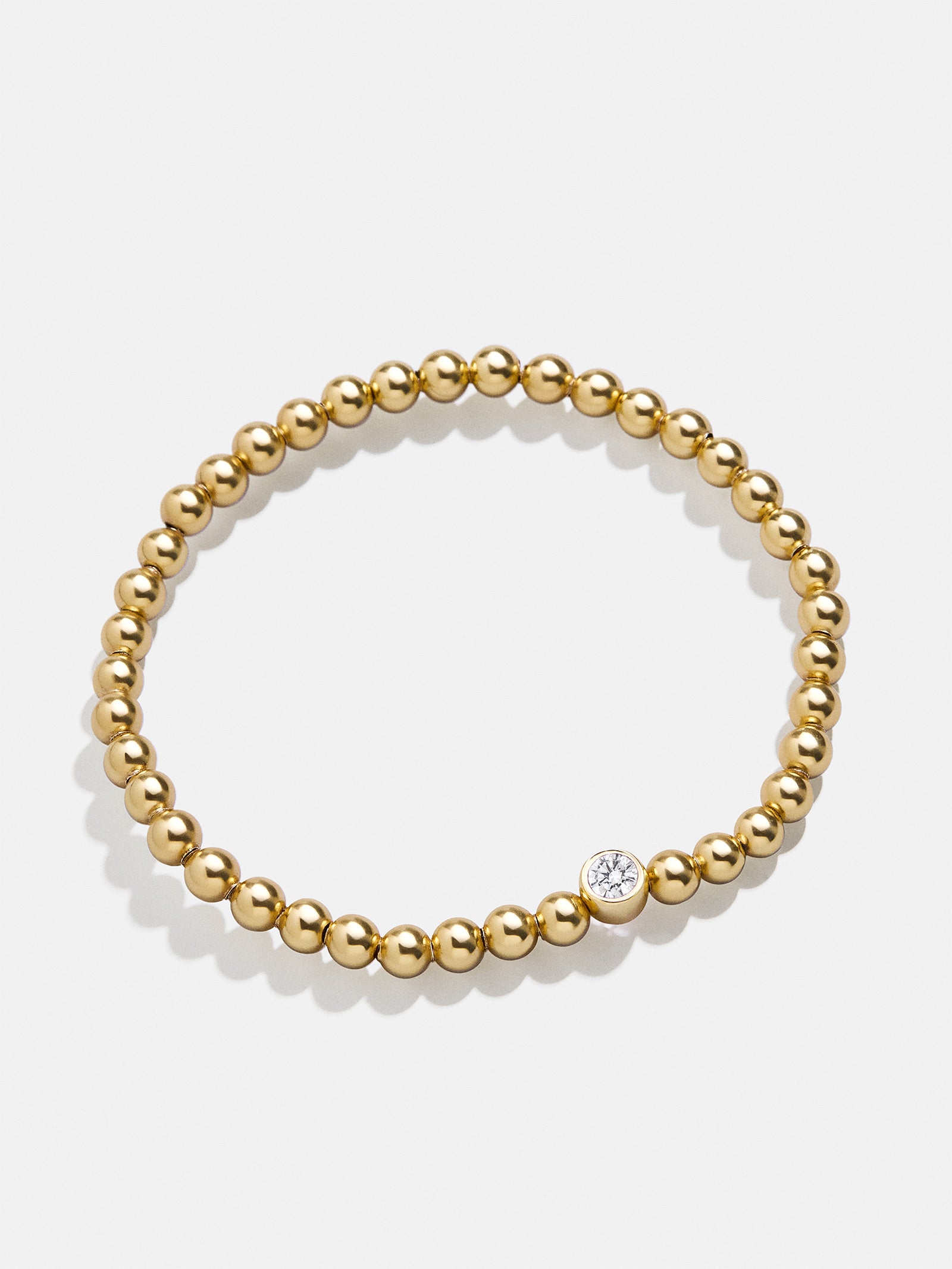 18K Gold Birthstone Pisa Bracelet - Crystal - Image 3