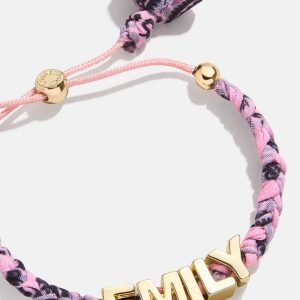 Bandana Custom Nameplate Bracelet - Blush