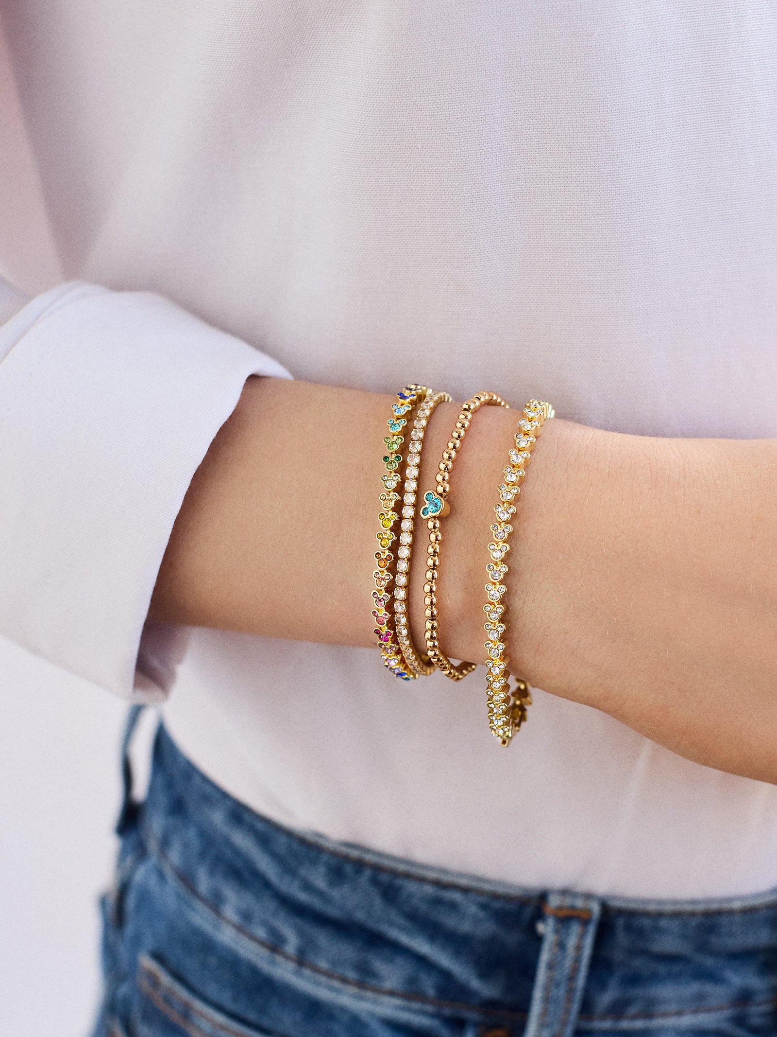 Disney Mickey Mouse Birthstone Pisa Bracelet - Crystal - Image 2