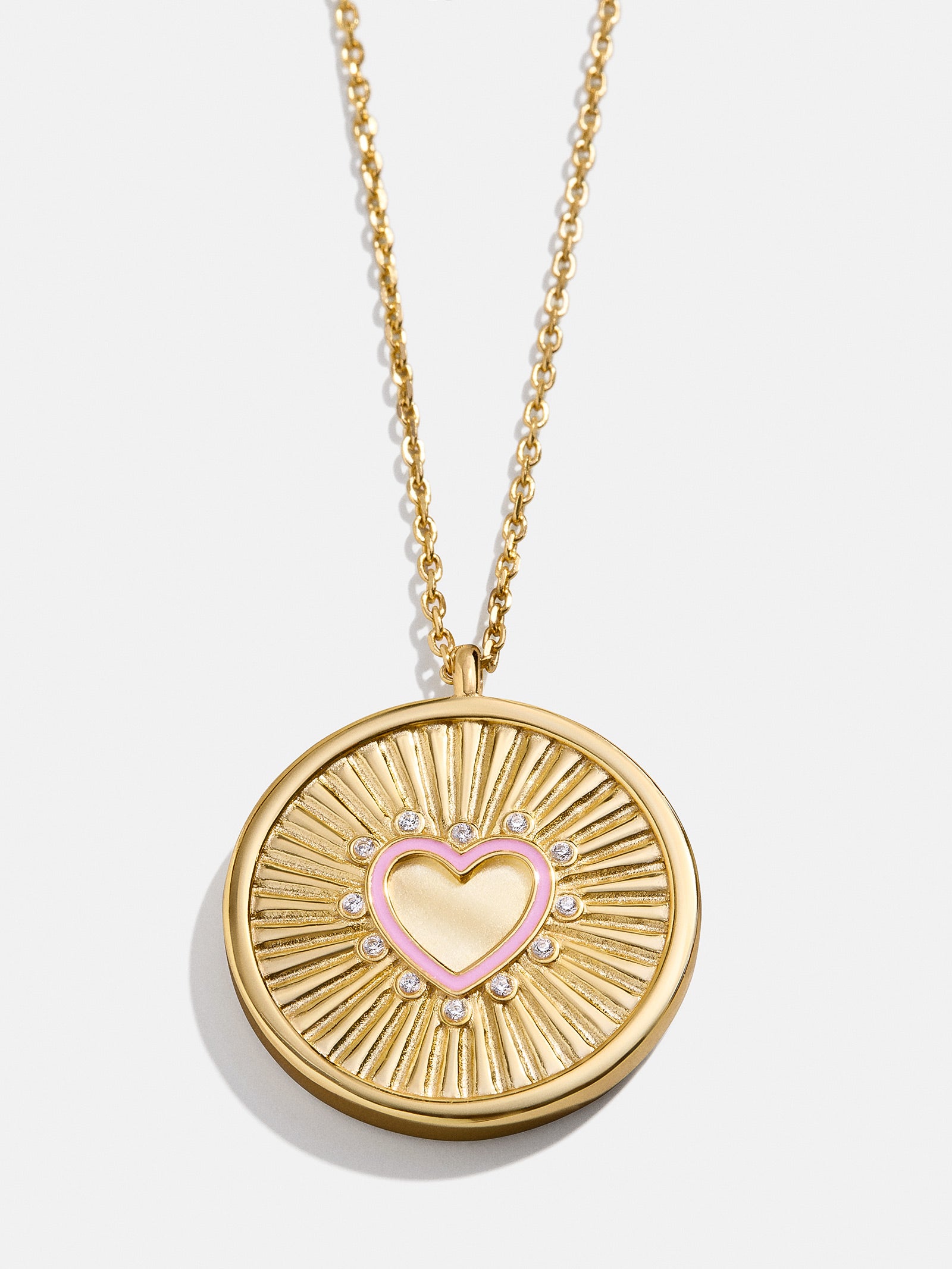 18K Gold Heart Reversible Pendant Necklace - Heart - Image 3