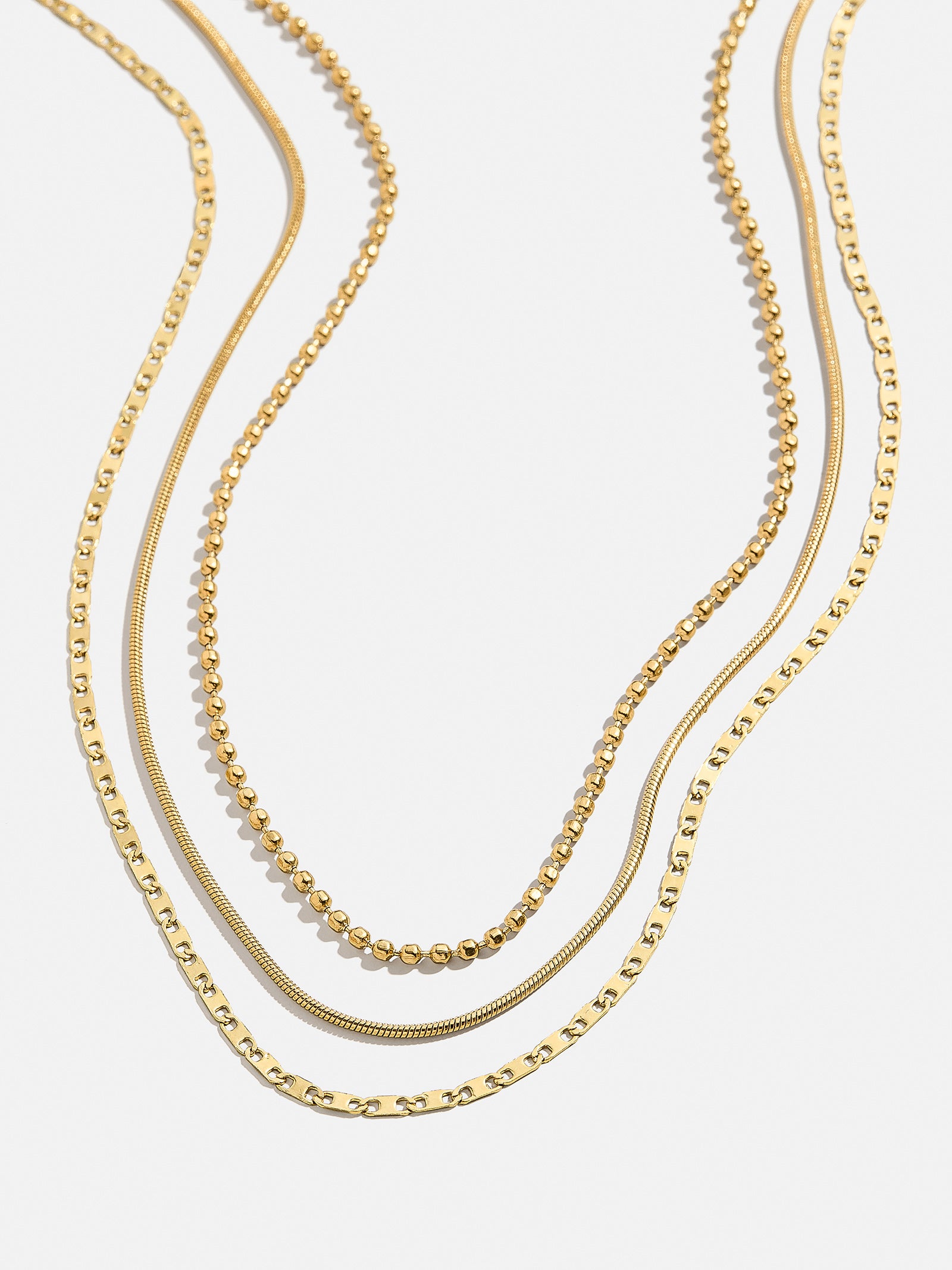 Anita Waterproof Necklace Set - Gold/Pav??