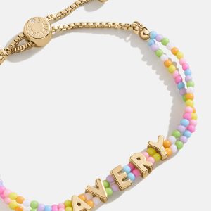 Bead Mine Kids' Custom Name Bracelet - Light Multi