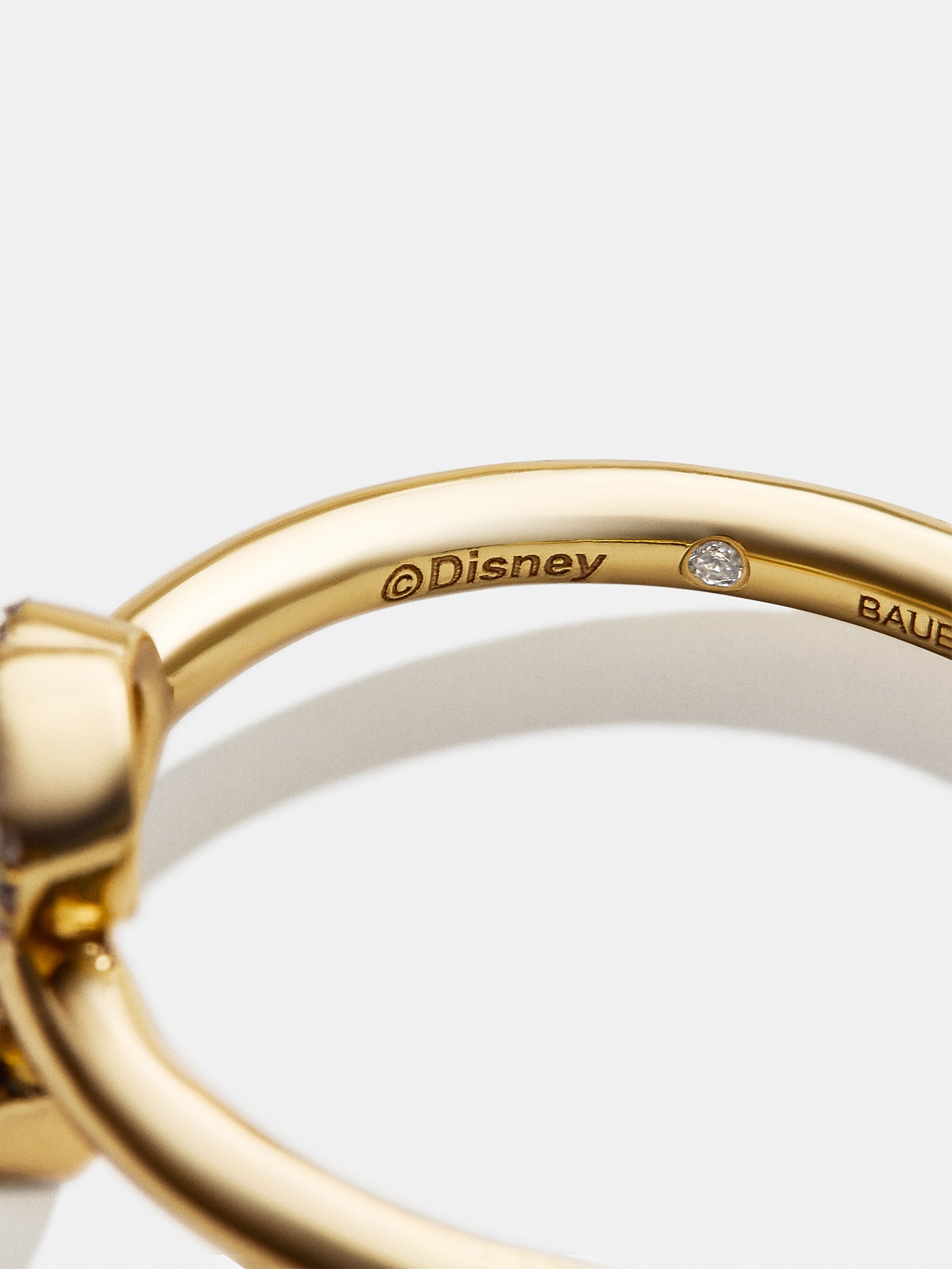 Disney Mickey Mouse 18K Gold Plated Sterling Silver Hoop Earrings - Gold/Pav?? - Image 3