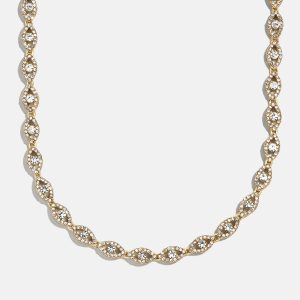 Evil Eye On Repeat Tennis Necklace - Gold/Pav??