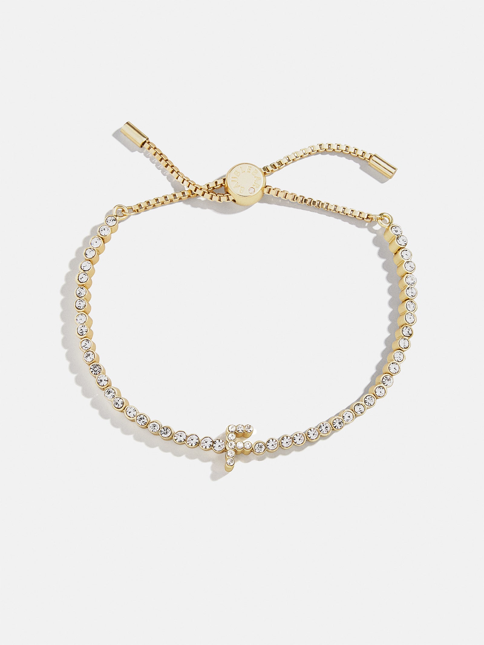 Tennis Initial Bracelet - Gold/Pav?? - Image 9