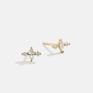 Serene 18K Gold Kids' Earrings - Gold/Pav??