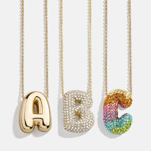 Kids' Bubble Initial Necklace - Gold