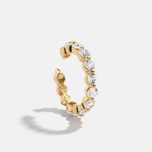 Veda 18K Gold Ear Cuff - Gold/Pav??