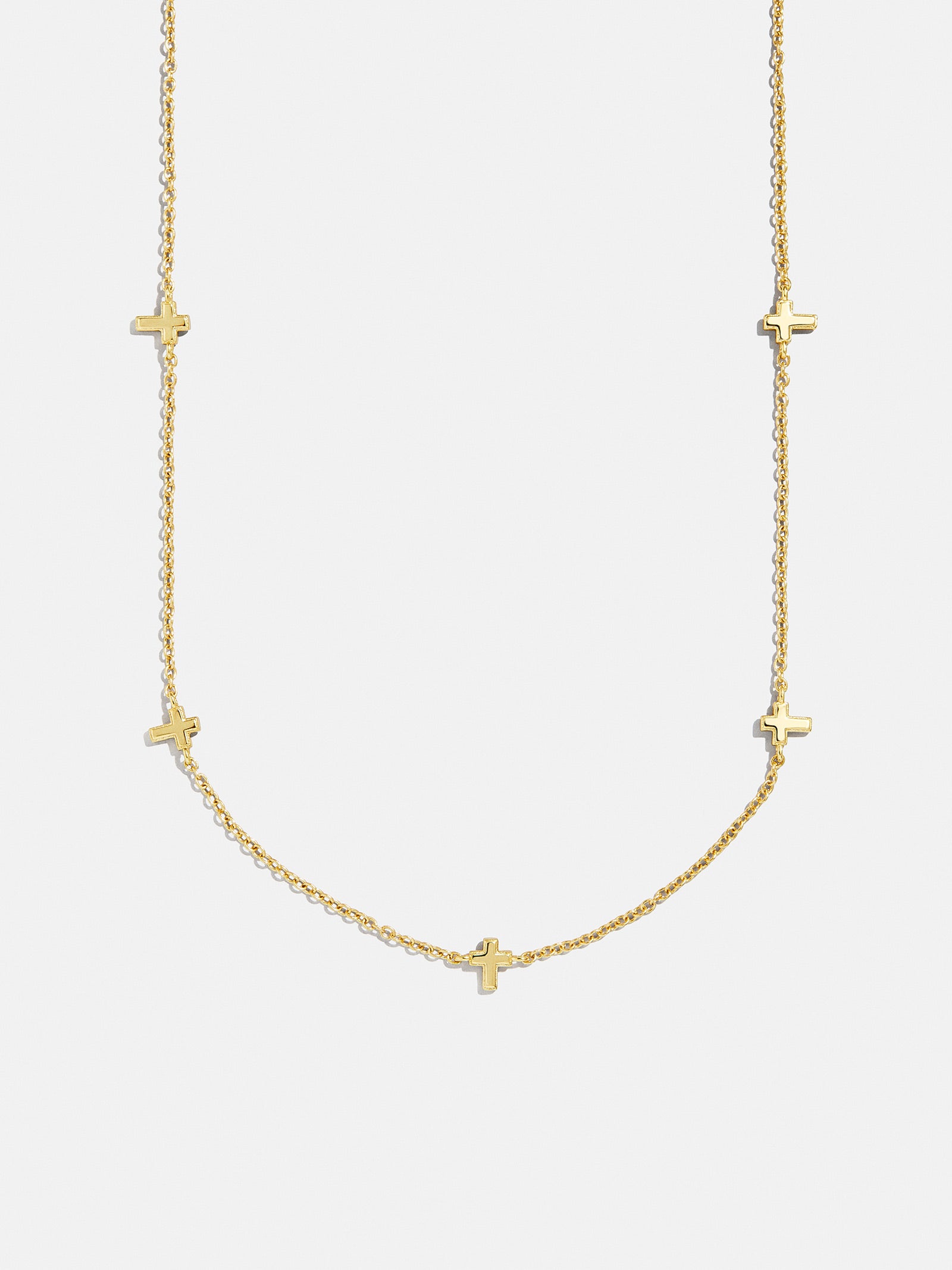 18K Gold Cross Necklace - Cross - Image 3