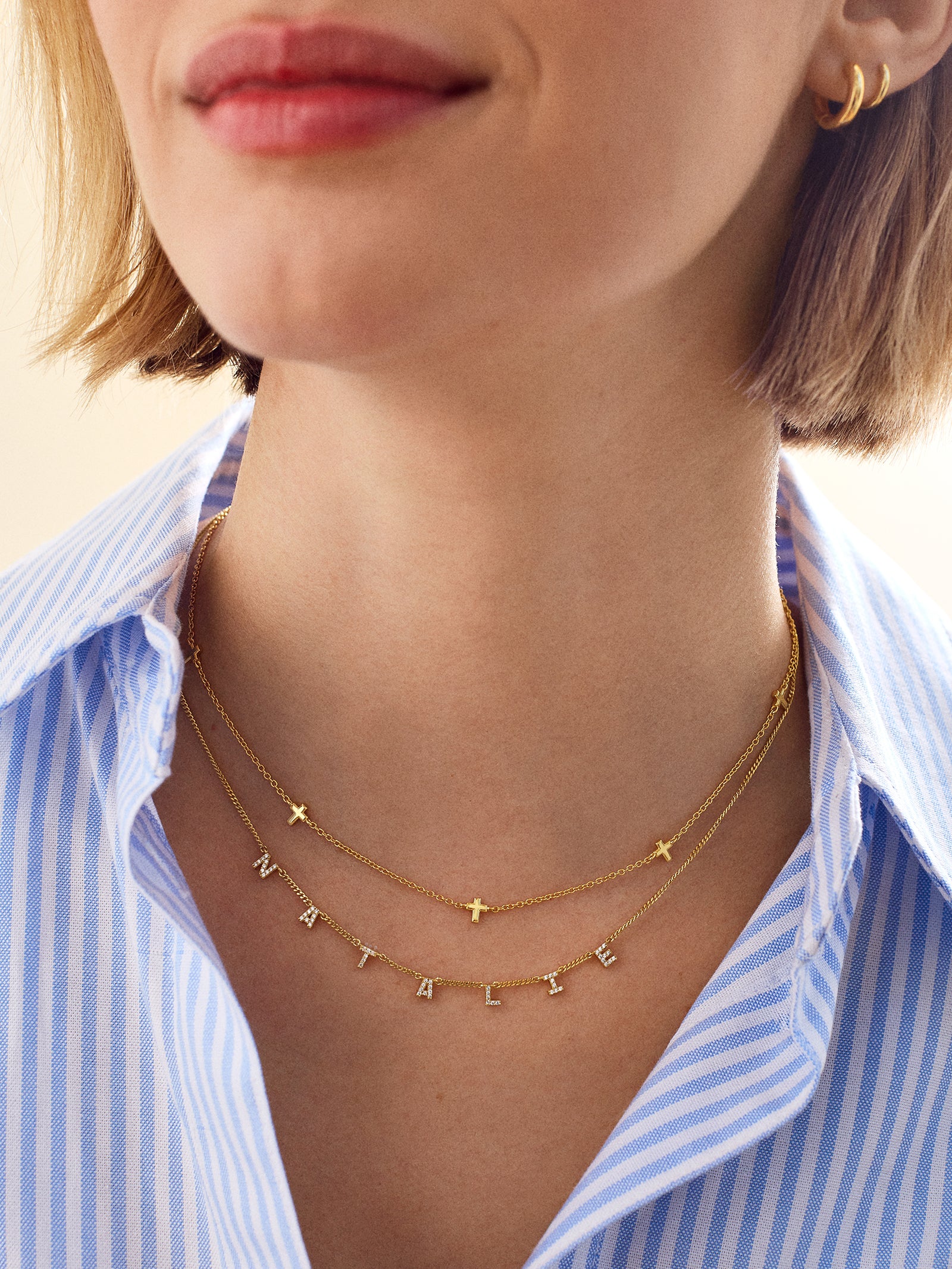 18K Gold Cross Necklace - Cross - Image 4