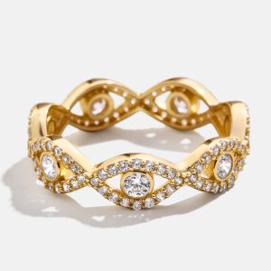18K Gold Evil Eye Pav?? Ring - Evil Eye
