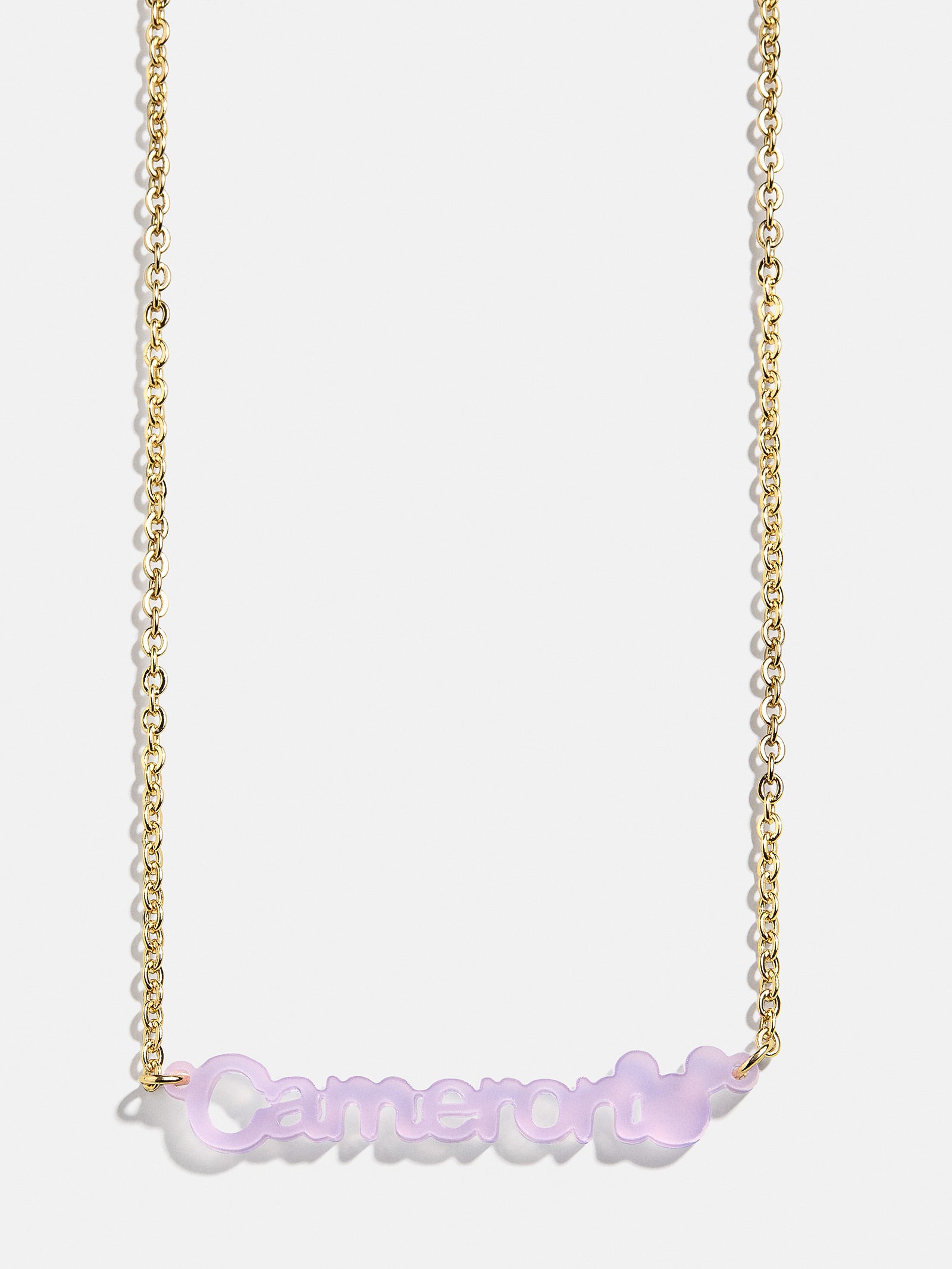 Disney Mickey Mouse Acrylic Custom Nameplate Necklace - Translucent Purple - Image 3