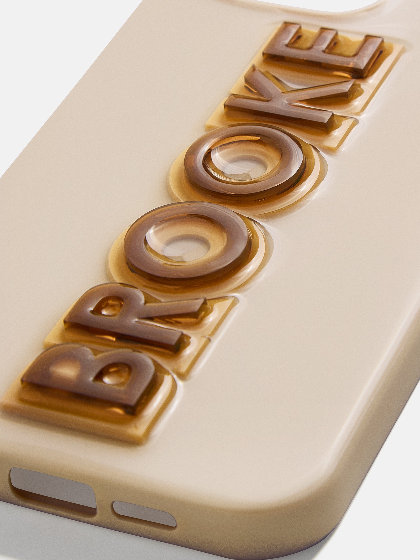 Block Font Custom iPhone Case - Beige/Brown - Image 2
