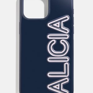 Fine Line Custom iPhone Case - Navy/White