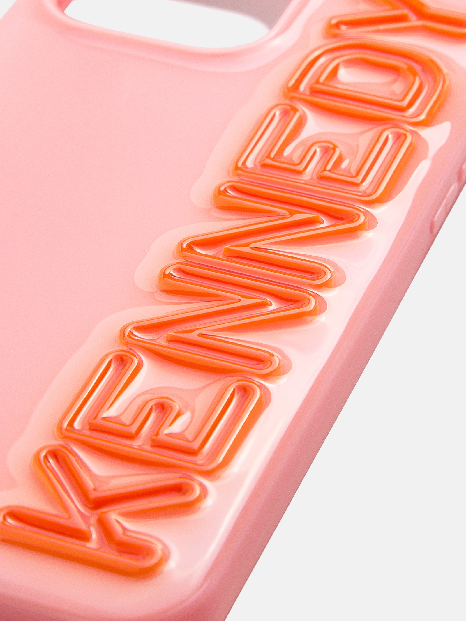 Fine Line Custom iPhone Case - Blush/Orange - Image 2