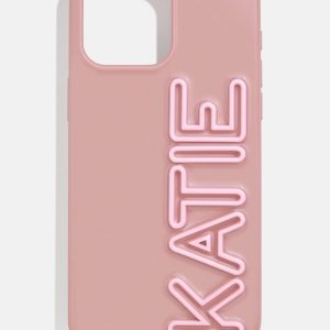 Fine Line Custom iPhone Case - Mauve/Light Pink