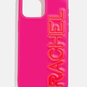 Fine Line Custom iPhone Case - Hot Pink/Orange