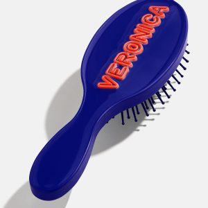 Mini Fine Line Custom Hair Brush - Navy/Red