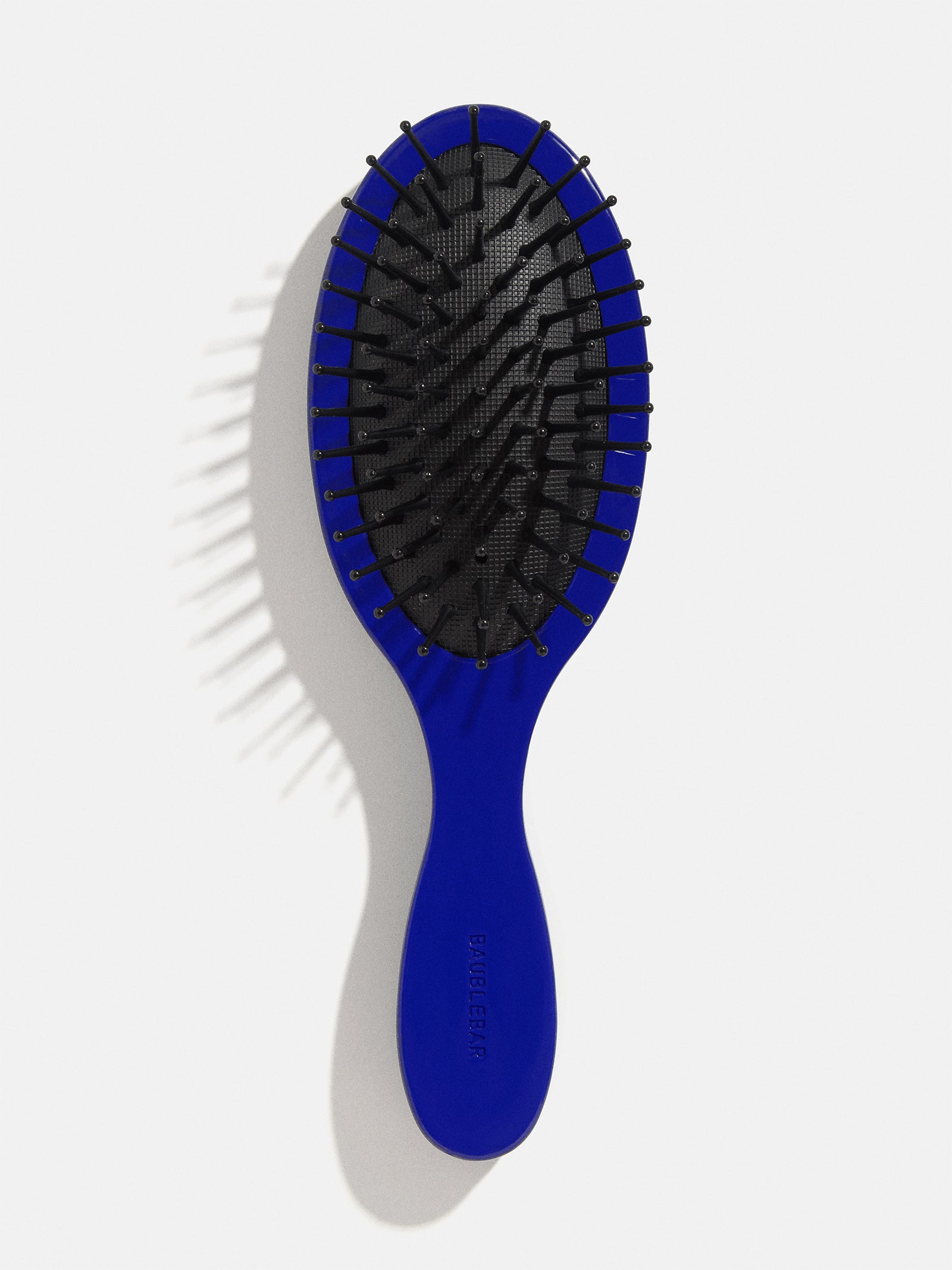 Mini Block Font Custom Hair Brush - Navy/Light Purple - Image 4