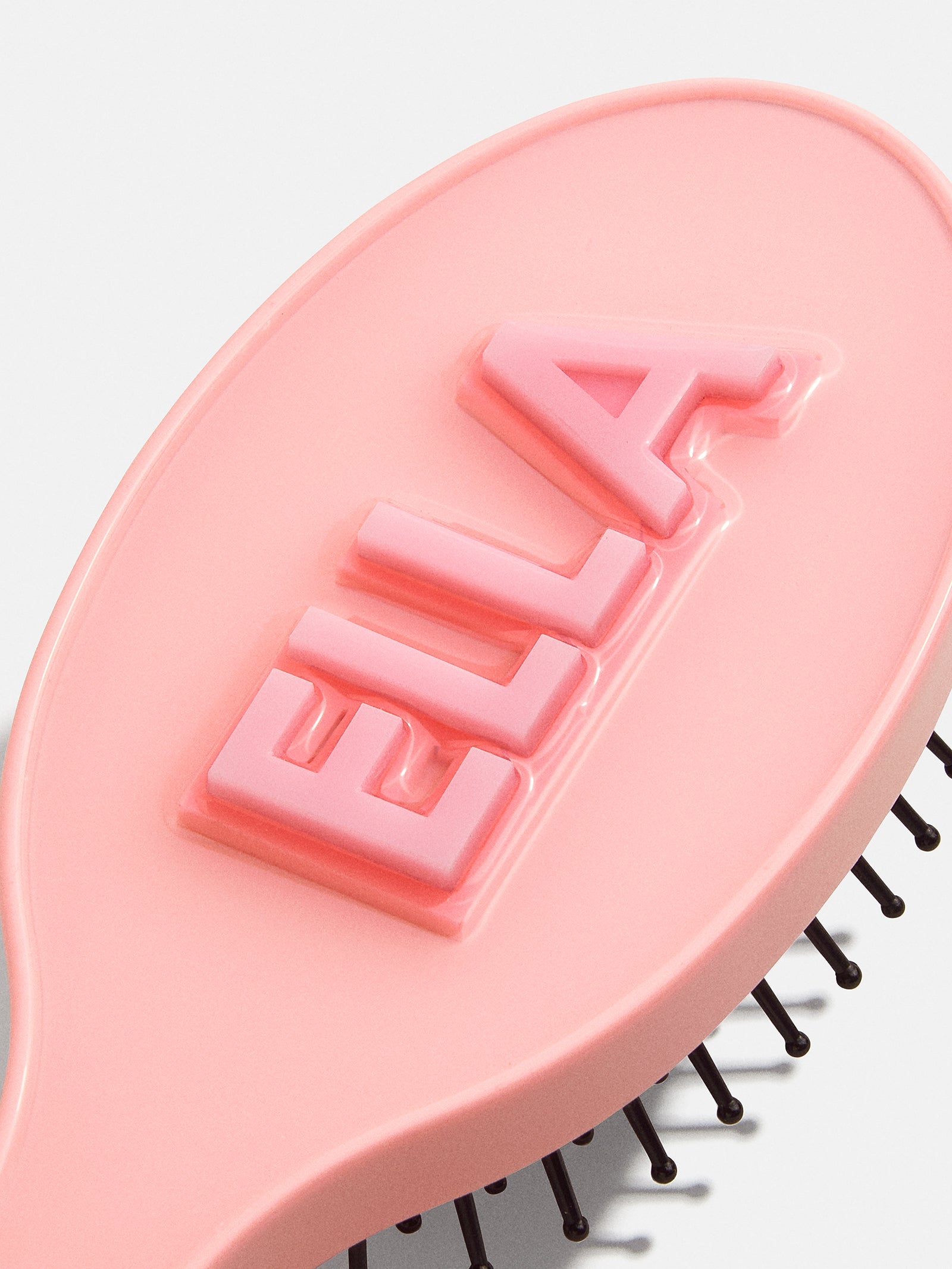 Mini Block Font Mini Custom Hair Brush - Pink - Image 3