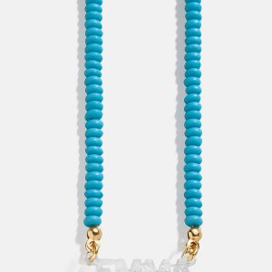 Beaded Kids' Custom Nameplate Necklace - Turquoise