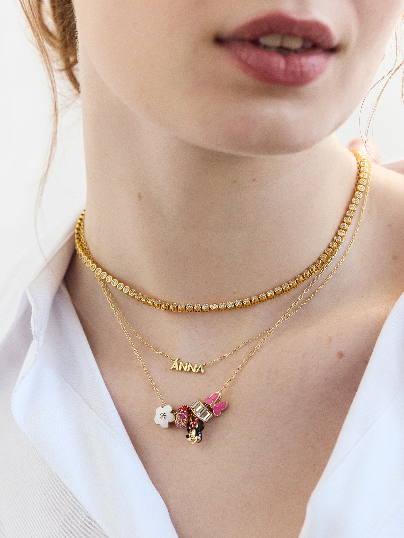 Disney Minnie Mouse Beaded Charm Necklace - Minnie Mouse - Image 2