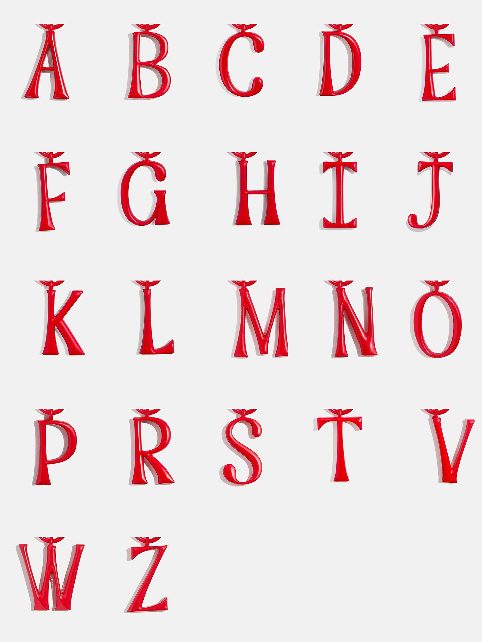 Red Initial Enamel Bag Charm - A - Image 5