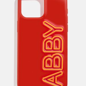 Fine Line Custom  Phone Case - Bright Red/Yellow