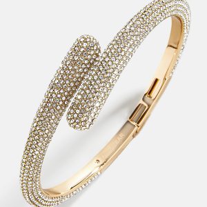 Naomi Wrap Hinge Bangle - Gold/Pav??